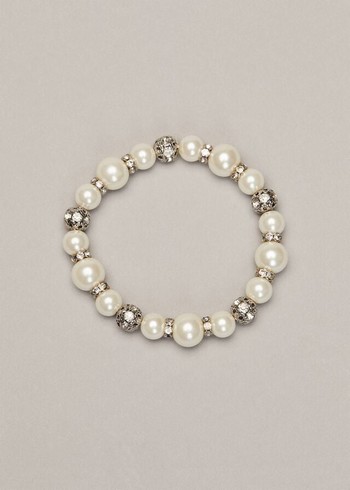 Phase Eight Parma Pearl And Crystal Jewellery Silver USA | 2684790-FS